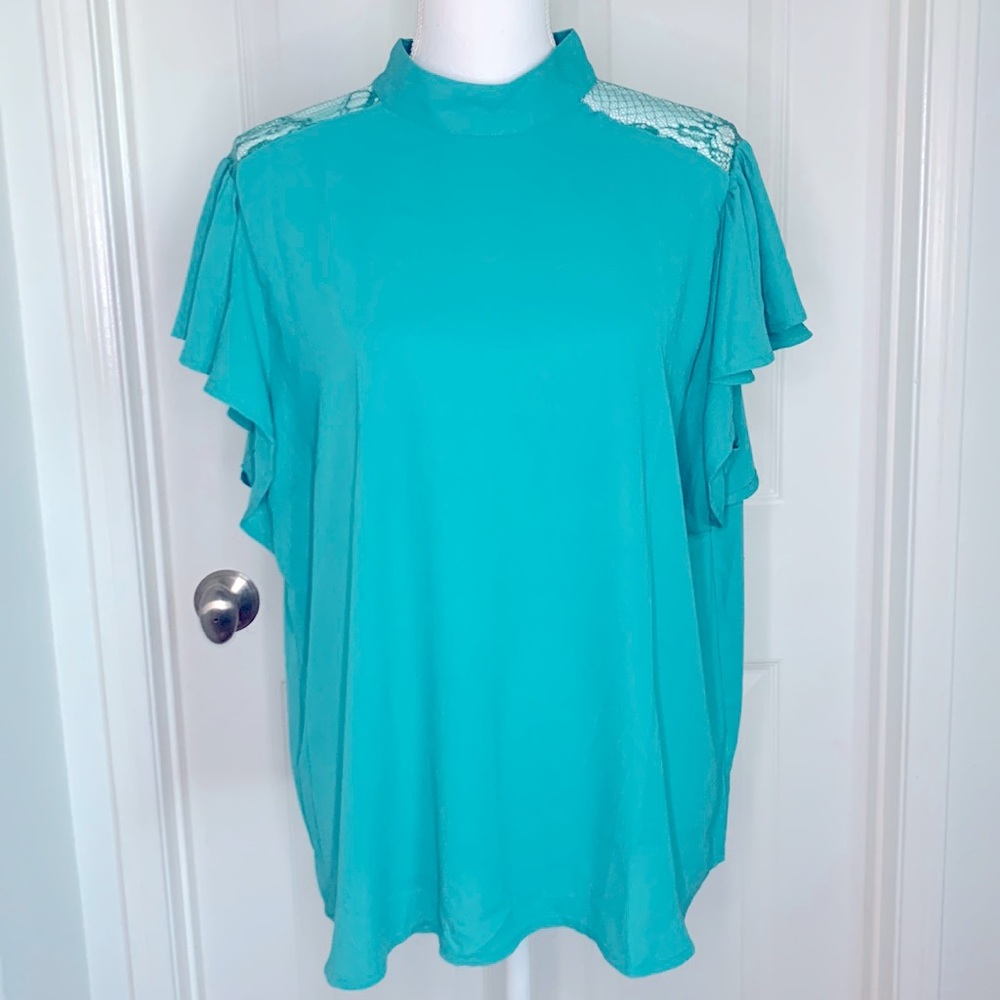Apt.9 Lace Sleeve top